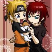 Naruto and Gaara and a kitten